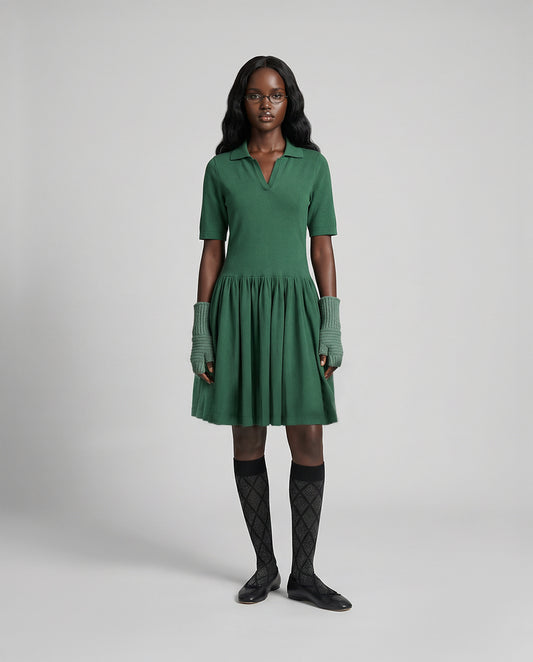 Polo Pollera Green Minidress