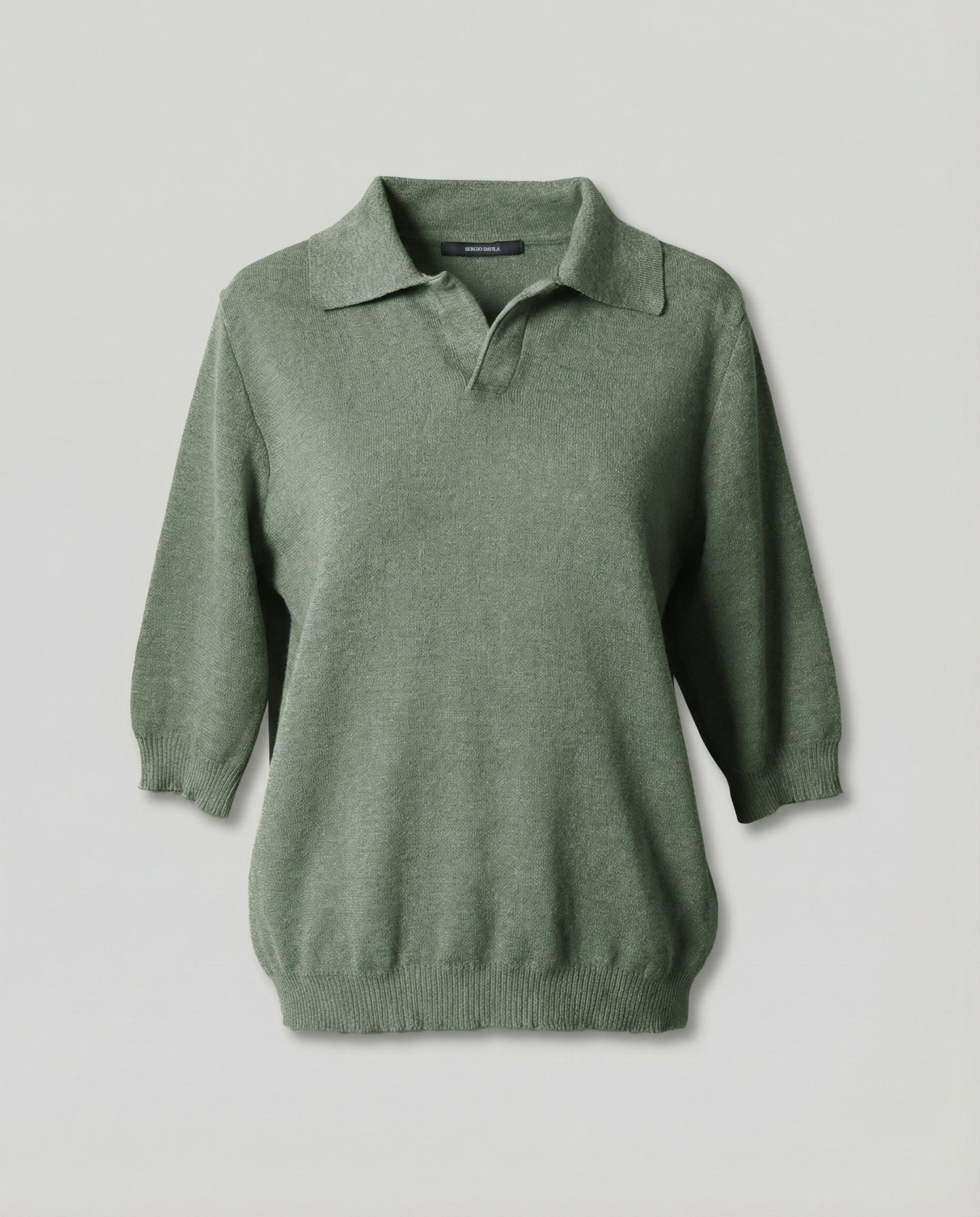 Knitted Polo Front View