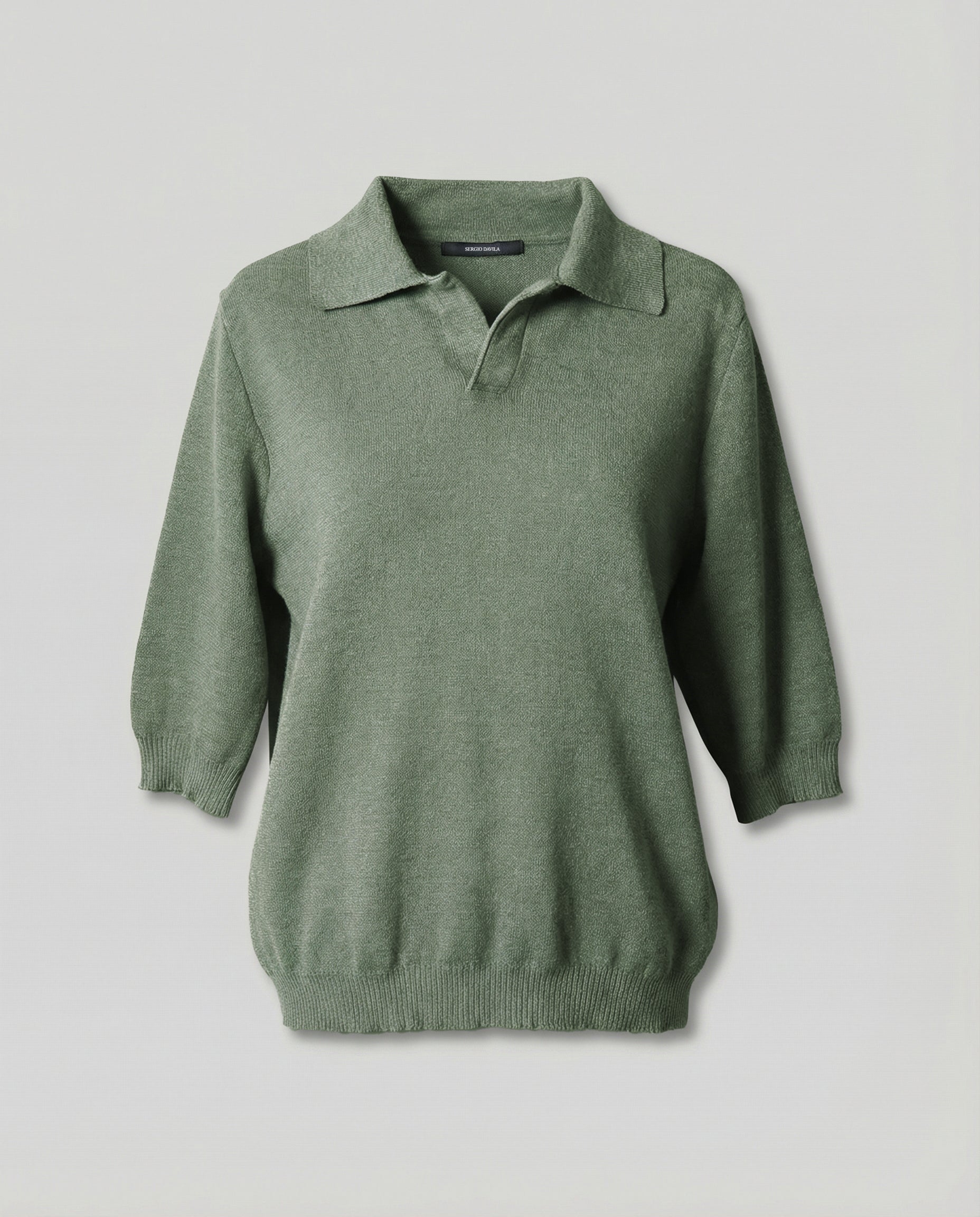 Knitted Polo Front View