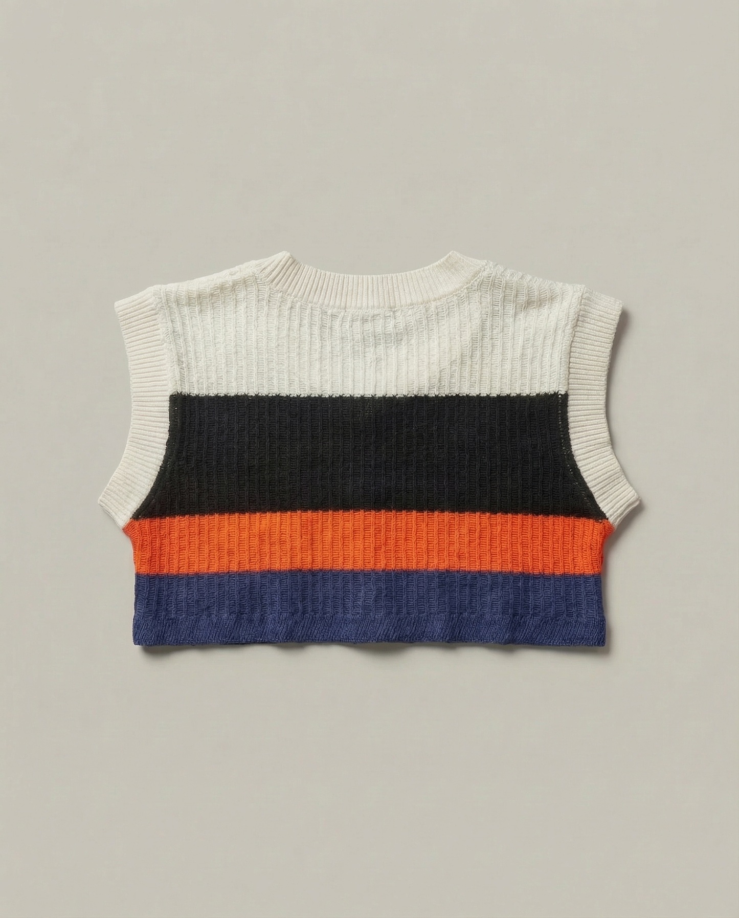 Striped Calado Mini Crop Top