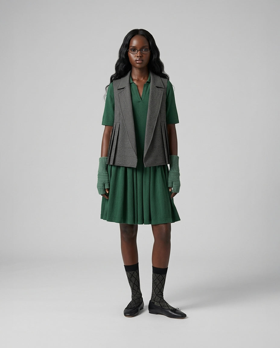 Equestrian Pleated Vest