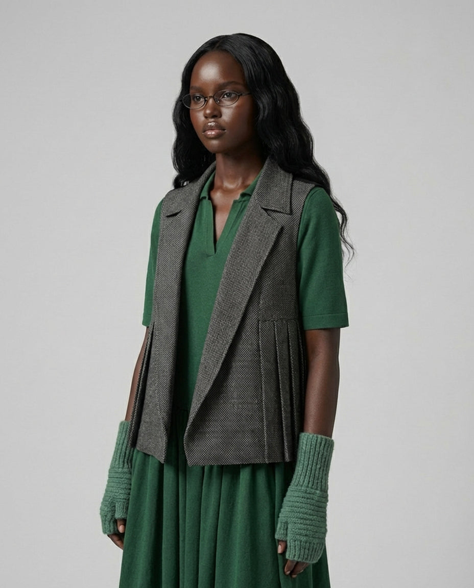 Equestrian Pleated Vest