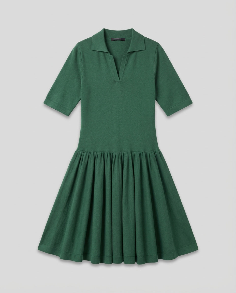 Polo Pollera Green Minidress