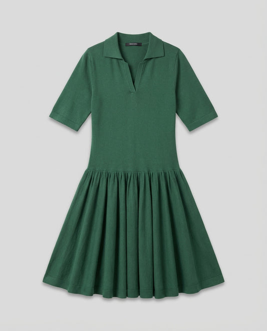 Polo Pollera Green Minidress