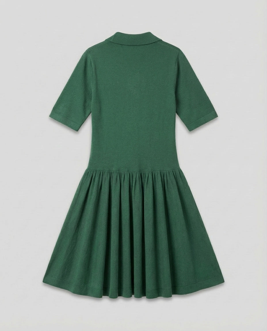 Polo Pollera Green Minidress