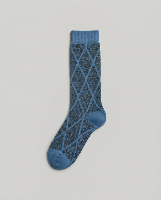 Blue Argyle Socks
