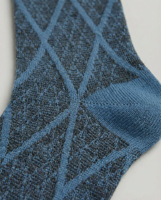Blue Argyle Socks