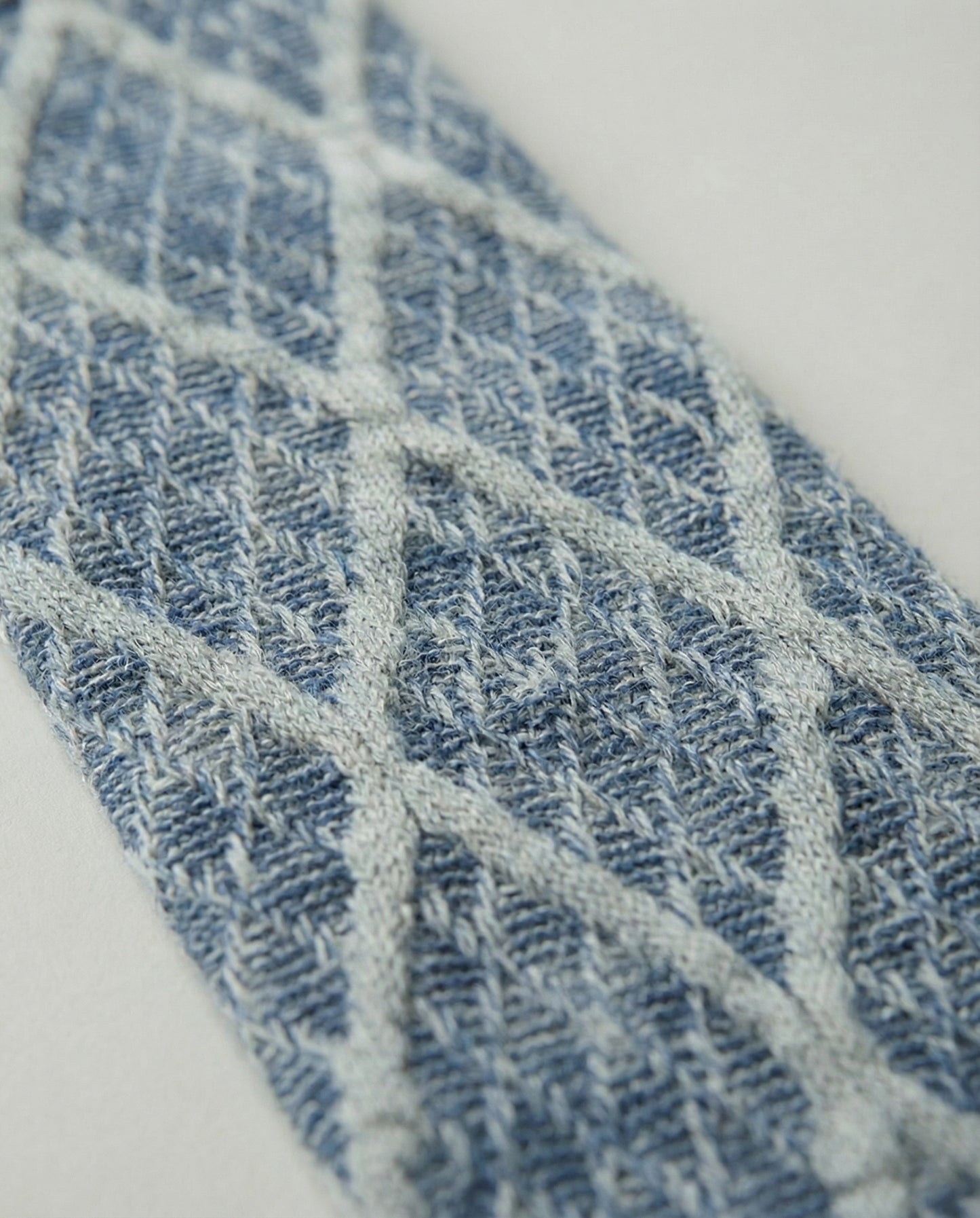 Long Light Blue Argyle Socks
