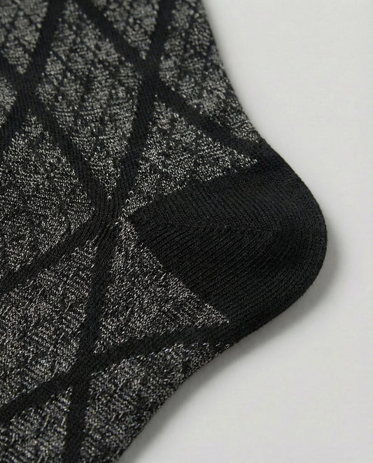 Black Argyle Socks