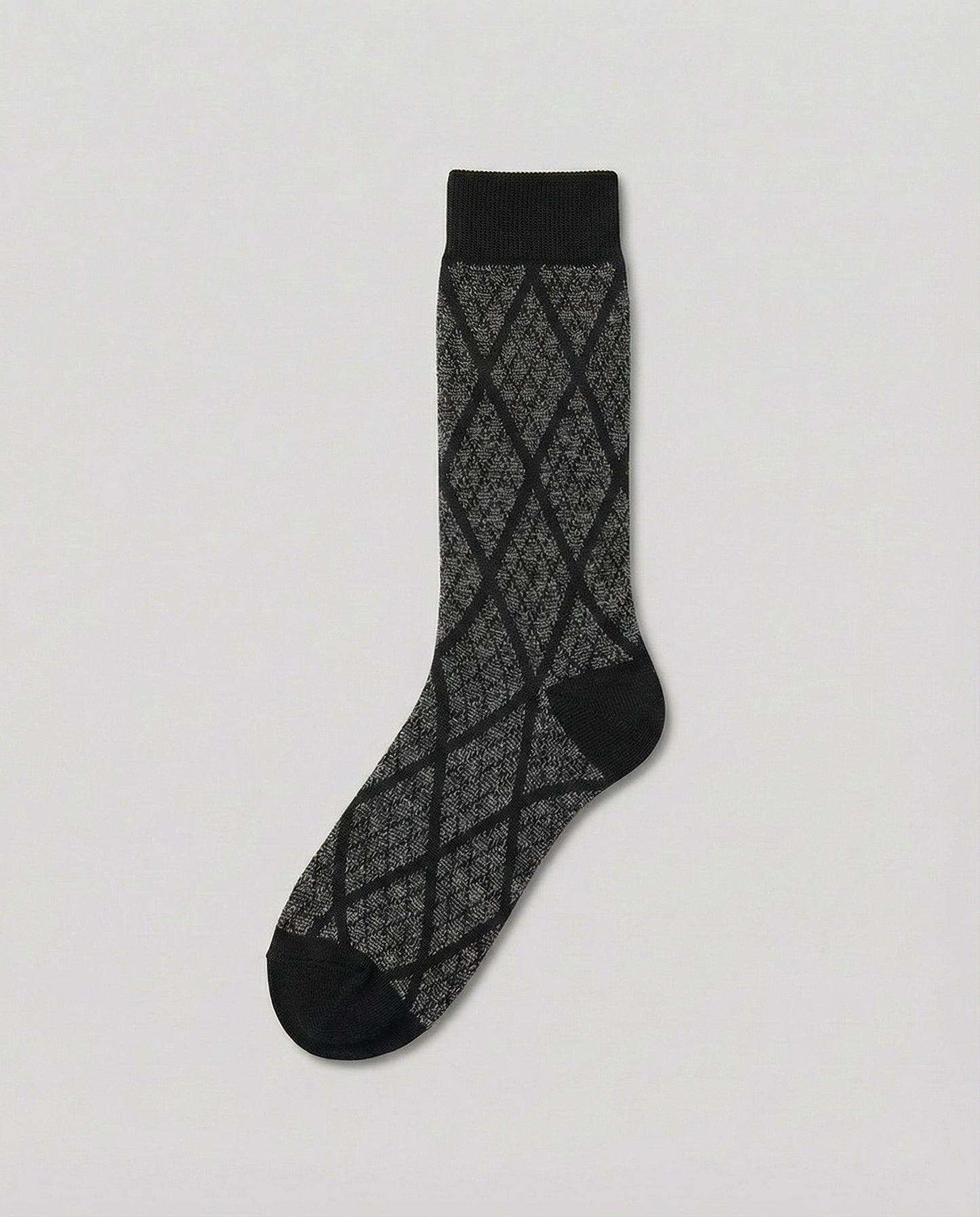 Black Argyle Socks