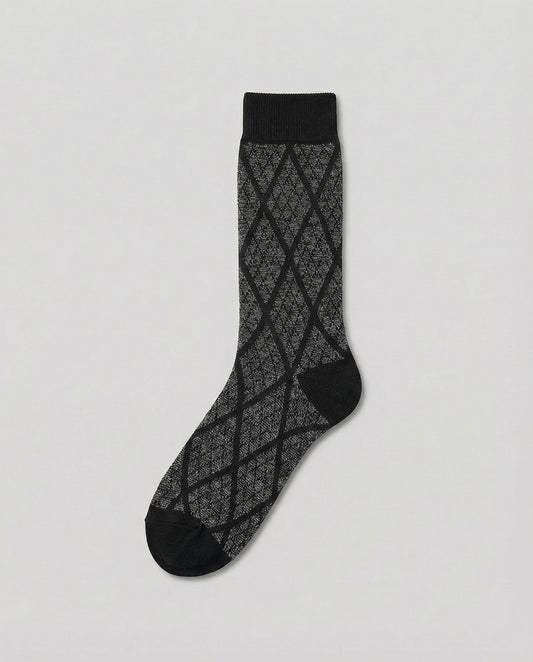 Black Argyle Socks