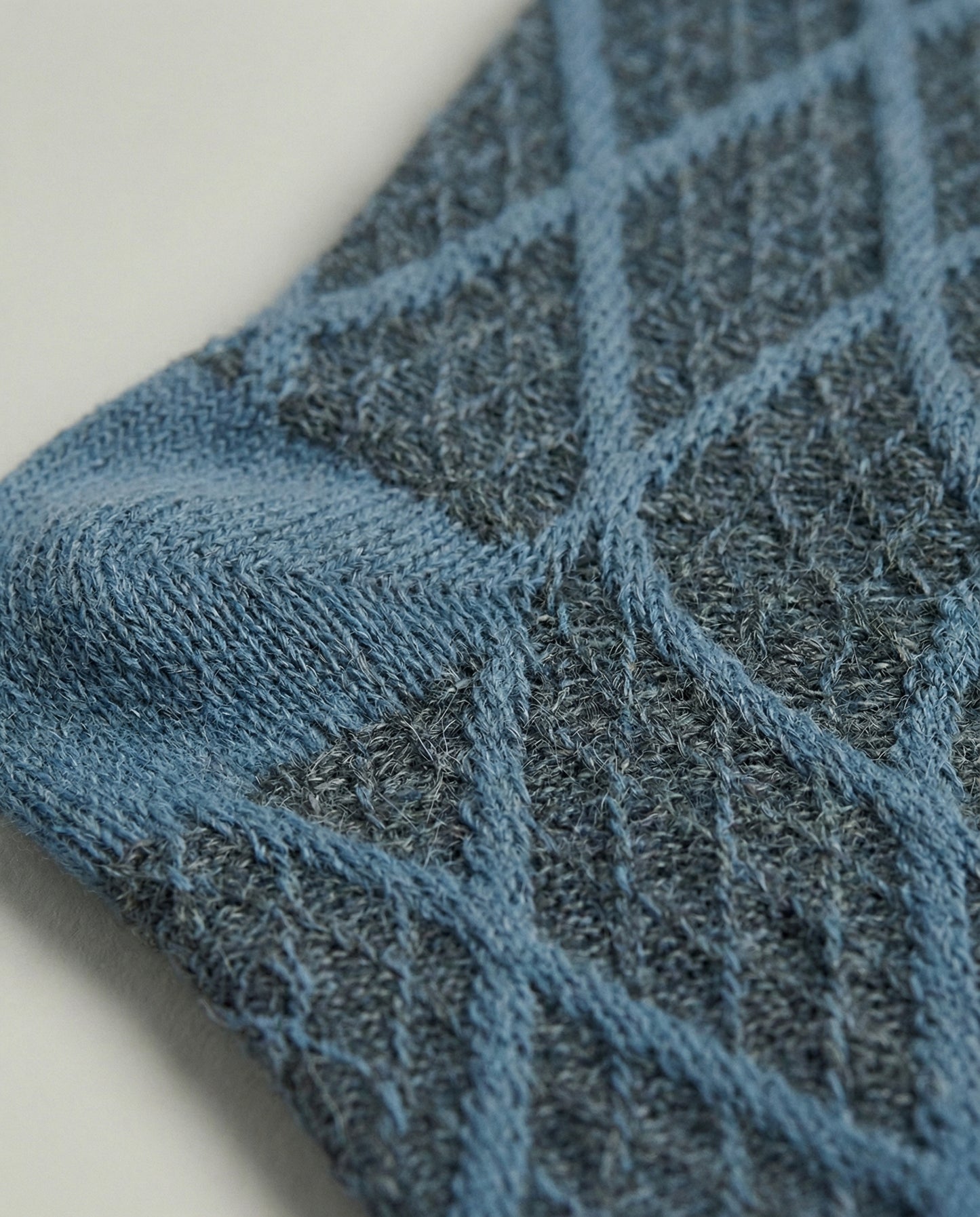 Long Blue Argyle Socks