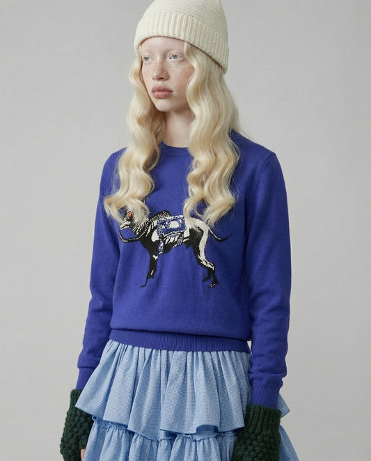 Sierra Knitted White Beanie