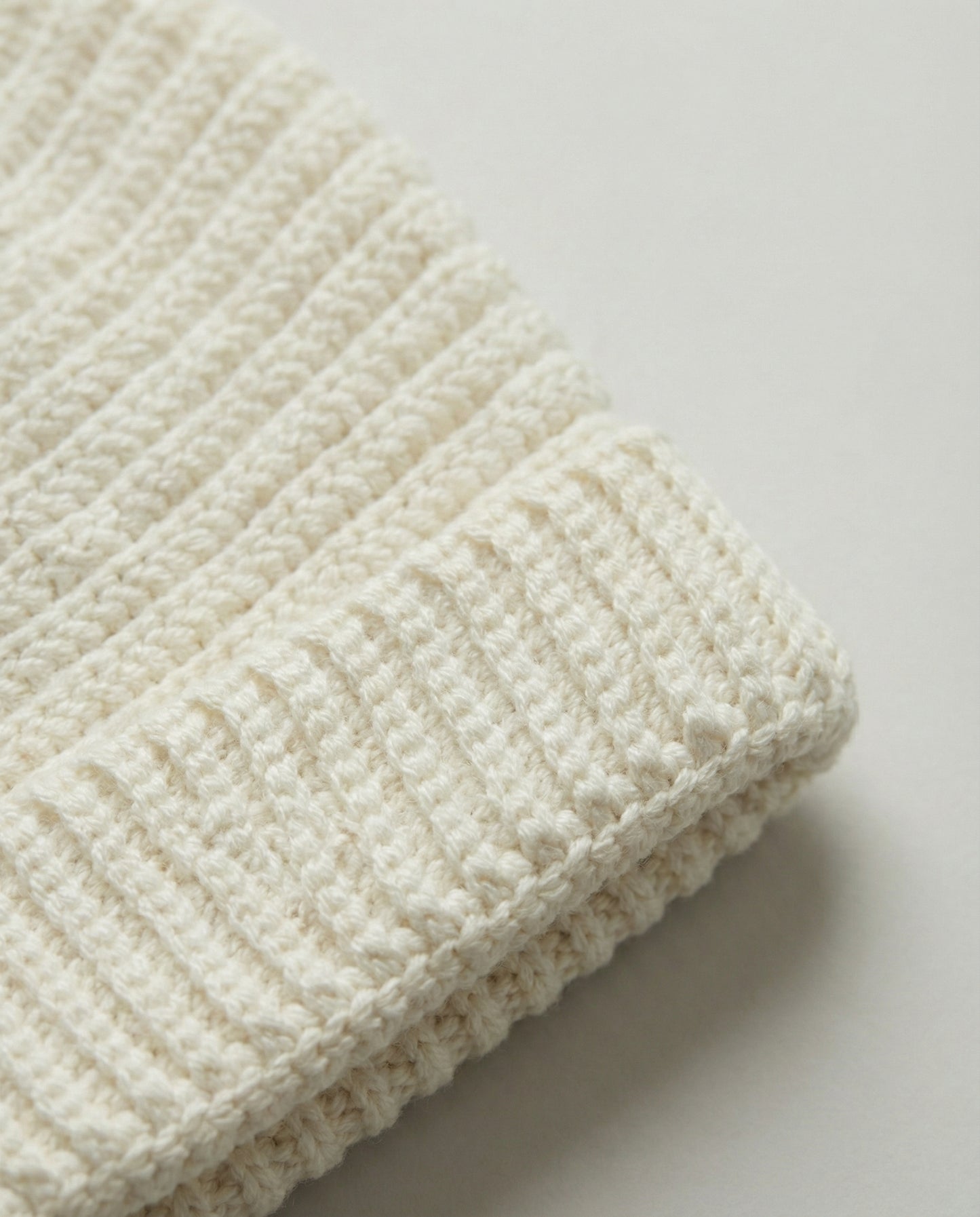 Sierra Knitted White Beanie