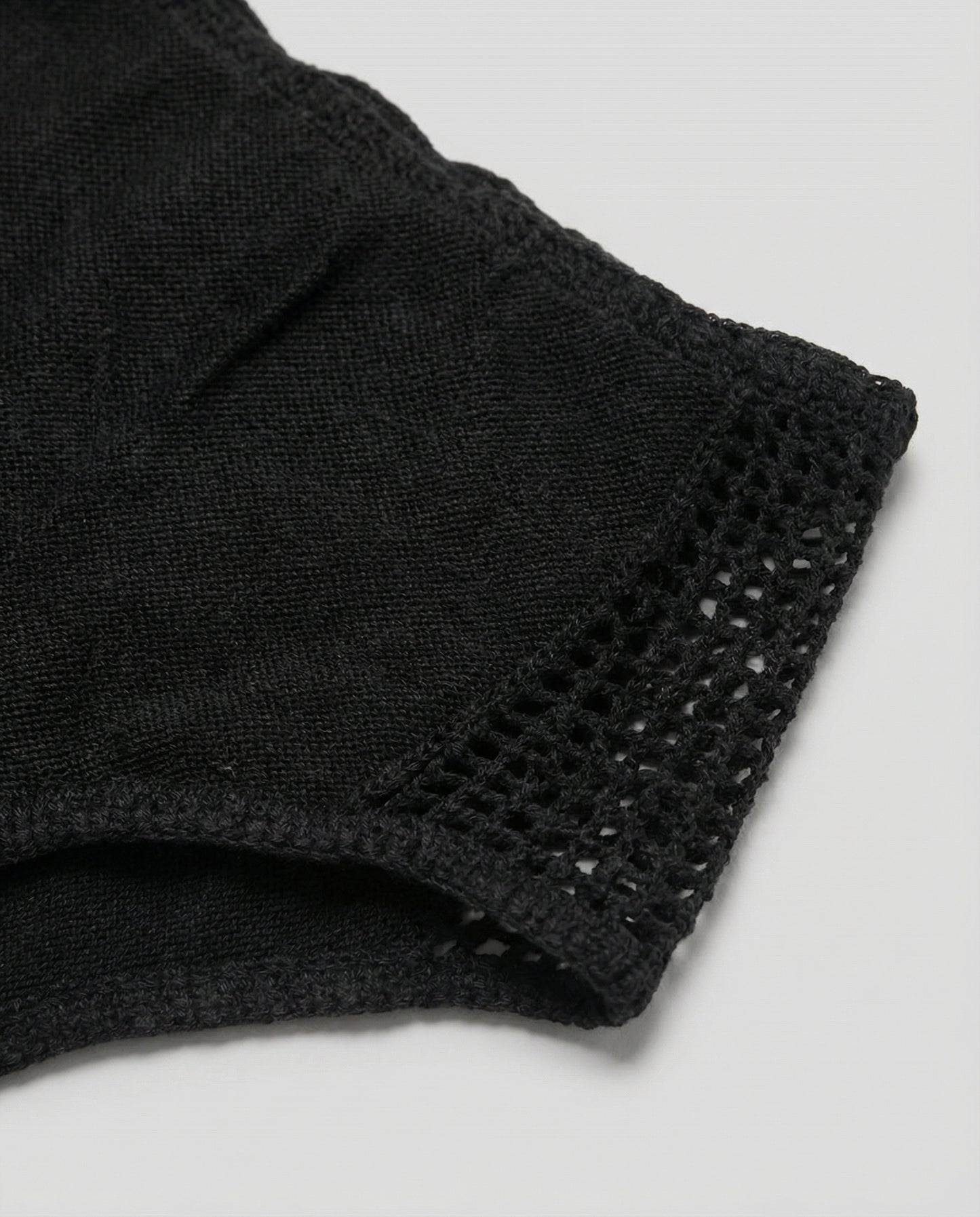 Black Crochet Shorts